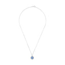 AMOR Halskette Damen, 925 Silber rhodiniert, Glas blau, Ansicht 3