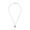 AMOR Halskette Damen, 925 Silber rosé vergoldet, Kristall rosa, Ansicht 3