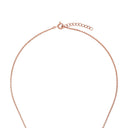 AMOR Halskette Damen, 925 Silber rosé vergoldet, Kristall rosa, Verschluss