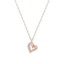 AMOR Halskette Damen, 925 Silber rosé vergoldet, Zirkonia weiß, Hauptbild