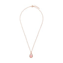 AMOR Halskette Damen, 925 Silber rosé vergoldet, Glas rosa, Ansicht 3