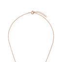 AMOR Halskette Damen, 925 Silber rosé vergoldet, Glas rosa, Verschluss