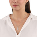 AMOR Halskette Damen, 925 Silber silber / rosévergoldet (bicolor), Motiv Hamsa Hand, Zirkonia weiß, Ansicht 2
