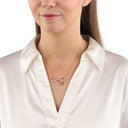 AMOR Halskette Damen, 925 Silber rosé vergoldet, Motiv Infinity, Zirkonia weiß, Ansicht 2