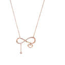 AMOR Halskette Damen, 925 Silber rosé vergoldet, Motiv Infinity, Zirkonia weiß, Hauptbild