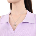 AMOR Halskette Damen, 925 Silber silber / vergoldet (bicolor), Zirkonia weiß, Ansicht 2