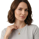 AMOR women's necklace, gold-plated 925 sterling silver, worn by model