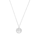 AMOR Halskette Damen, 925 Silber rhodiniert, Motiv Blatt, Zirkonia weiß, Hauptbild