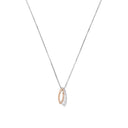 AMOR Halskette Damen, 925 Silber silber / rosévergoldet (bicolor), Zirkonia weiß, Hauptbild
