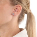 AMOR Ohrring (Ohrstecker) Damen, 925 Silber silber / rosévergoldet (bicolor), Zirkonia weiß, Ansicht 2