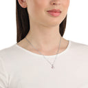 AMOR Halskette Damen, 925 Silber silber / rosévergoldet (bicolor), Zirkonia weiß, Ansicht 2