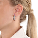 AMOR Ohrring (Creolen) Damen, 925 Silber silber / rosévergoldet (bicolor), Ansicht 2