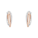 AMOR Ohrring (Creolen) Damen, 925 Silber silber / rosévergoldet (bicolor), Ansicht 3