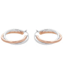 AMOR Ohrring (Creolen) Damen, 925 Silber silber / rosévergoldet (bicolor), Ansicht 4