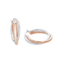 AMOR Ohrring (Creolen) Damen, 925 Silber silber / rosévergoldet (bicolor), Hauptbild