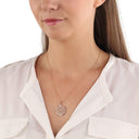 AMOR Halskette Damen, 925 Silber rosé vergoldet, Motiv Ornamente, Zirkonia weiß, Ansicht 2