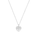 AMOR Halskette Damen, 925 Silber rhodiniert, Motiv Herz Lebensbaum, Zirkonia weiß, Hauptbild
