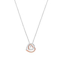AMOR Halskette Damen, 925 Silber silber / rosévergoldet (bicolor), Motiv Herz, Zirkonia weiß, Hauptbild