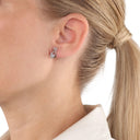 AMOR Ohrring (Ohrstecker) Damen, 925 Silber silber / rosévergoldet (bicolor), Zirkonia weiß, Ansicht 2
