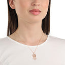 AMOR Halskette Damen, 925 Silber rosé vergoldet, Motiv Traumfänger, Zirkonia weiß, Ansicht 2
