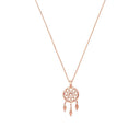 AMOR Halskette Damen, 925 Silber rosé vergoldet, Motiv Traumfänger, Zirkonia weiß, Hauptbild