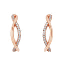 AMOR Ohrring (Creolen) Damen, 925 Silber rosé vergoldet, Zirkonia weiß, Ansicht 3