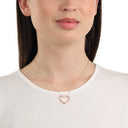 AMOR Halskette Damen, 925 Silber rosé vergoldet, Motiv Herz, Zirkonia weiß, Ansicht 2
