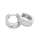 AMOR women's hoop earrings, stainless steel, view 3