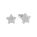 AMOR Ohrring (Ohrstecker) Damen, Edelstahl IP silber, Motiv Stern, Kristallglas weiß, Hauptbild