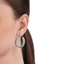 AMOR Ohrring (Ohrstecker) Damen, Edelstahl, Zirkonia weiß, Ansicht 2