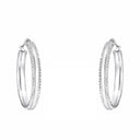 AMOR Ohrring (Creolen) Damen, Edelstahl, Zirkonia weiß, Ansicht 3