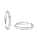 AMOR Ohrring (Creolen) Damen, Edelstahl, Zirkonia weiß, Hauptbild
