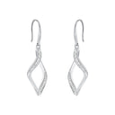 AMOR Ohrring (Ohrhänger) Damen, Edelstahl, Zirkonia weiß, Ansicht 3