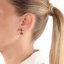AMOR Ohrring (Creolen) Damen, Edelstahl IP rosé, Zirkonia weiß, Ansicht 2
