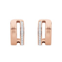 AMOR Ohrring (Creolen) Damen, Edelstahl IP rosé, Zirkonia weiß, Ansicht 3