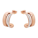 AMOR Ohrring (Creolen) Damen, Edelstahl IP rosé, Zirkonia weiß, Ansicht 4