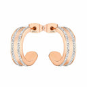 AMOR Ohrring (Creolen) Damen, Edelstahl IP rosé, Zirkonia weiß, Ansicht 3