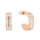 AMOR Ohrring (Creolen) Damen, Edelstahl IP rosé, Zirkonia weiß, Hauptbild