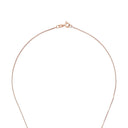 AMOR Halskette Damen, 925 Silber rosé vergoldet, Katzenauge rosa, Verschluss