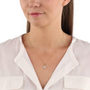 AMOR Halskette Damen, 375 Gold, Motiv Stern, Preciosa weiß, Ansicht 2