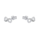 AMOR Ohrring (Ohrstecker) Damen, 925 Silber rhodiniert, Motiv Infinity, Zirkonia weiß, Ansicht 4