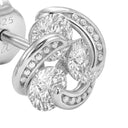 AMOR women's stud earrings, rhodium-plated 925 sterling silver, view 4