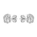 AMOR women's stud earrings, rhodium-plated 925 sterling silver, view 5