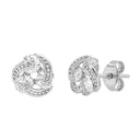AMOR women's stud earrings, rhodium-plated 925 sterling silver, main image