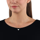 AMOR Halskette Damen, 925 Silber rhodiniert, Motiv Herz, Zirkonia weiß, Ansicht 2