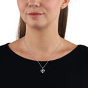 AMOR women's necklace, rhodium-plated 925 sterling silver, view 2