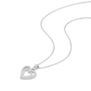 AMOR women's necklace, rhodium-plated 925 sterling silver, view 4