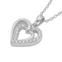 AMOR women's necklace, rhodium-plated 925 sterling silver, view 5