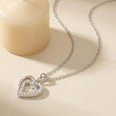 AMOR women's necklace, rhodium-plated 925 sterling silver, view 7
