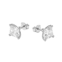 AMOR women's stud earrings, rhodium-plated 925 sterling silver, view 3